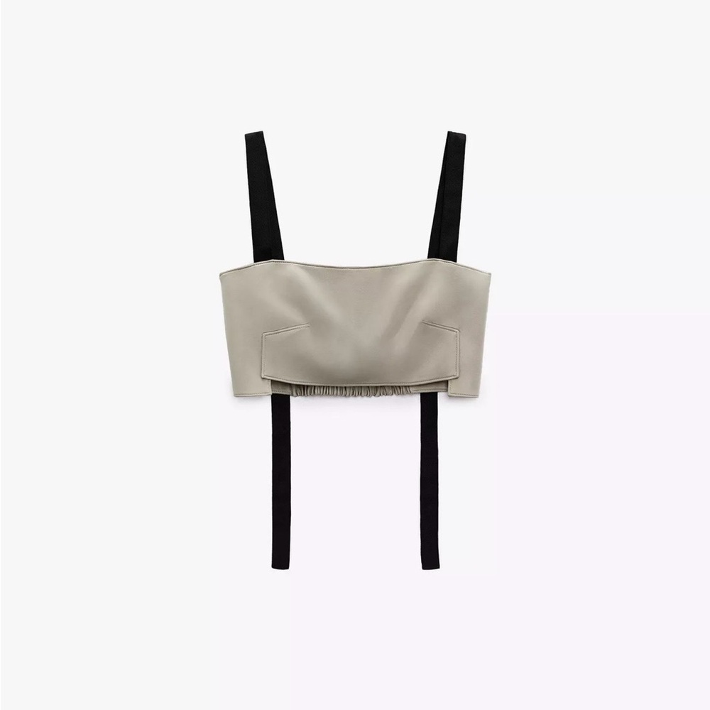 Zara Beige Crop Top